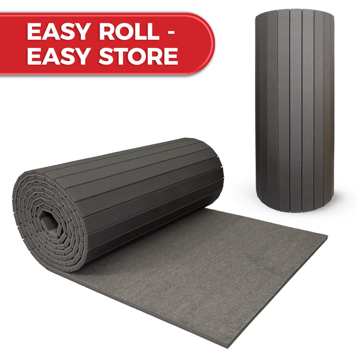 Flame Laminated with Latex Carpet 1.375" Thick Cross Cut 72" x 42' (6 ft × 42 ft) Roll