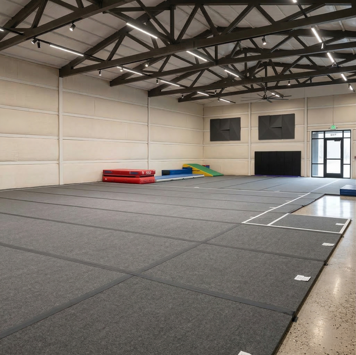 Flame Laminated with Latex Carpet 1.375" Thick Cross Cut 72" x 42' (6 ft × 42 ft) Roll