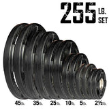 255 lb. Rubber Grip Olympic Plate Set