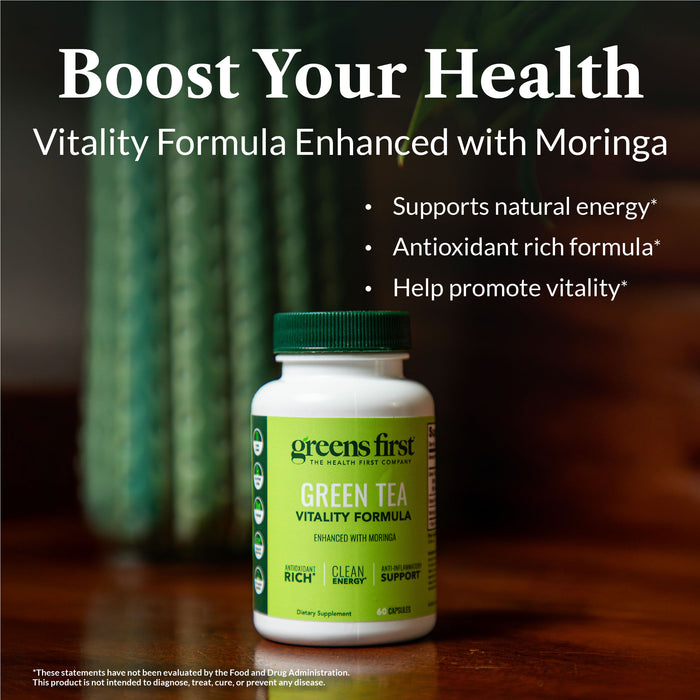 Greens First PRO Green Tea Vitality Formula Enhanced with Moringa