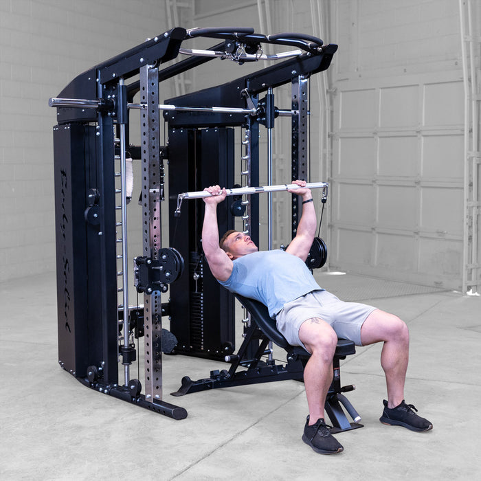 Body-Solid All-in-One Smith Machine, Functional Trainer, Rack