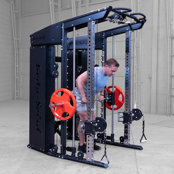Body-Solid All-in-One Smith Machine, Functional Trainer, Rack