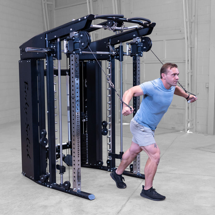 Body-Solid All-in-One Smith Machine, Functional Trainer, Rack