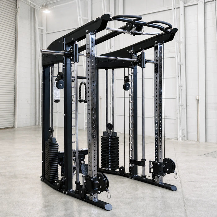 Body-Solid All-in-One Smith Machine, Functional Trainer, Rack