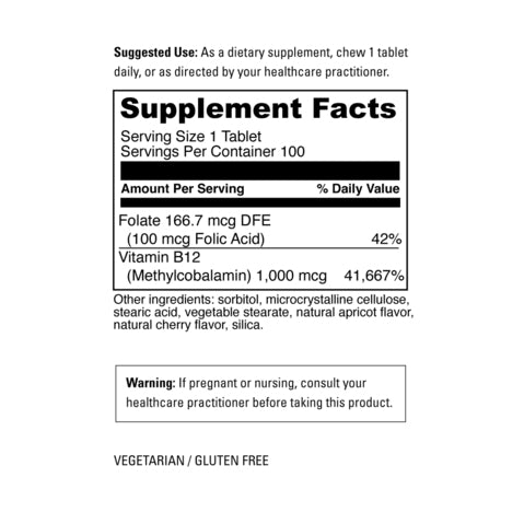 Chewable B12-MC - 100 Tablets