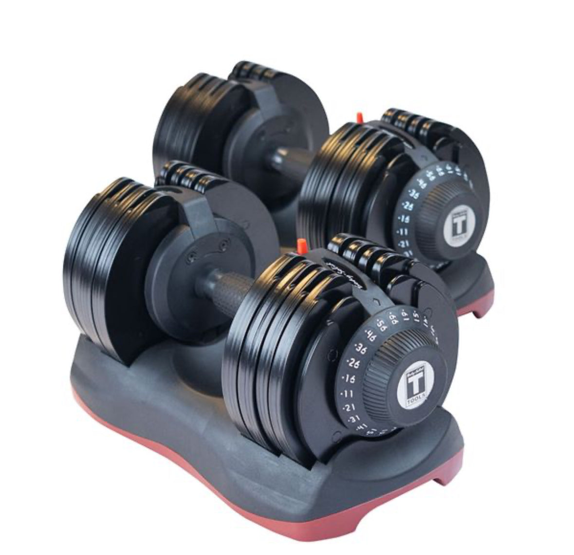 Body-Solid Tools SDBX132ST Adjustable Dumbbell Set With Stand (11-66 lbs.)