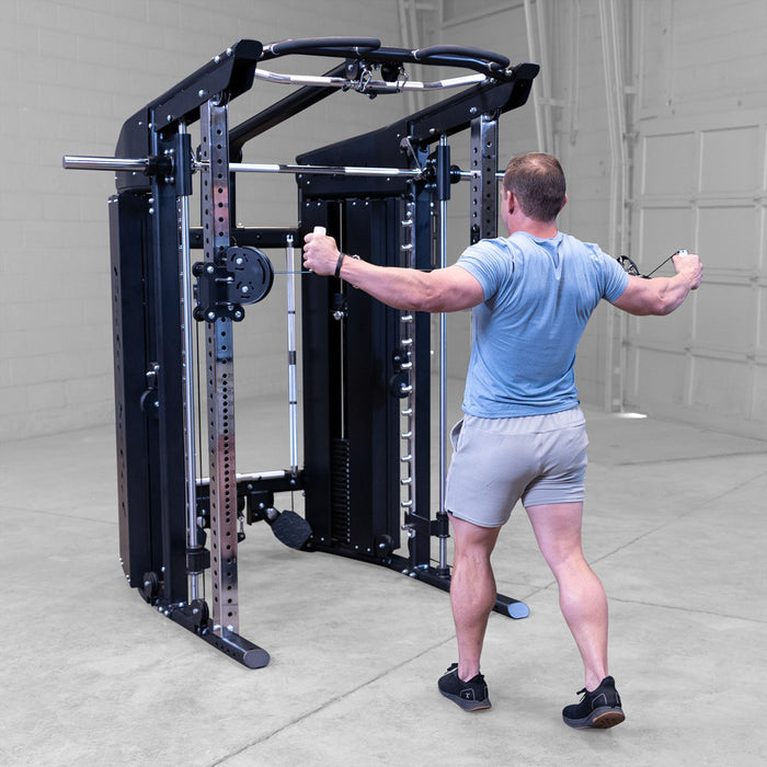 Body-Solid All-in-One Smith Machine, Functional Trainer, Rack