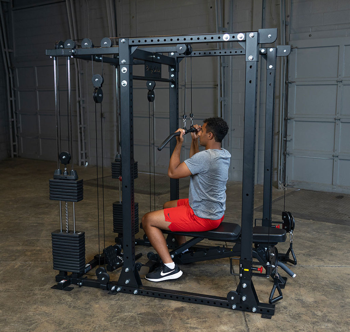 Body-Solid Functional Trainer Attachment with Weight Stacks