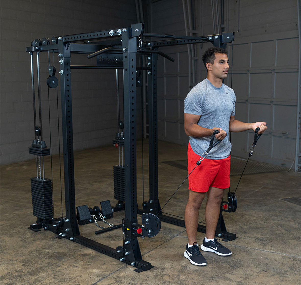 Body-Solid Functional Trainer Attachment with Weight Stacks