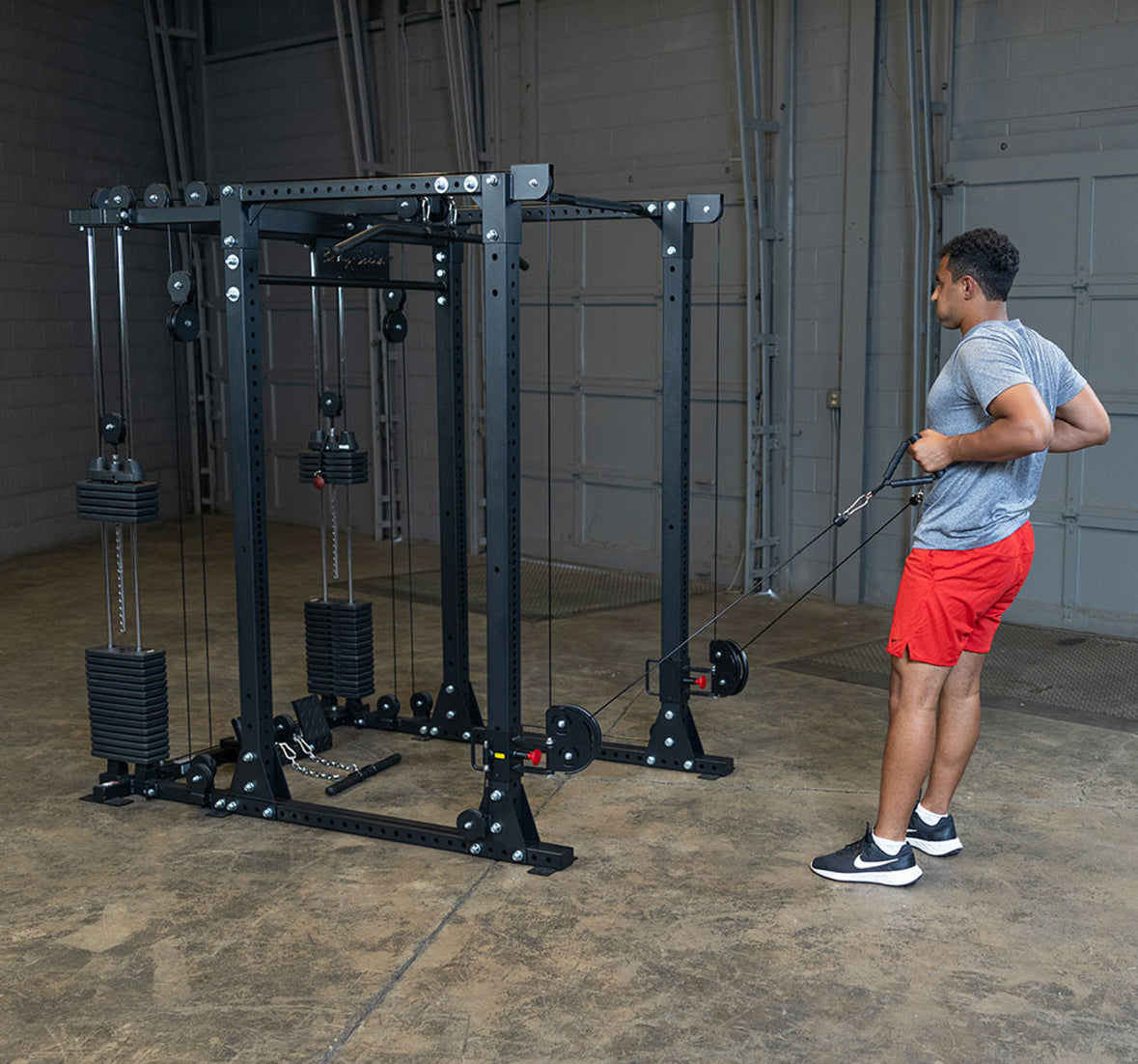 Body-Solid Functional Trainer Attachment with Weight Stacks