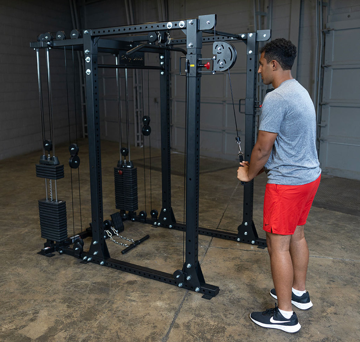 Body-Solid Functional Trainer Attachment with Weight Stacks