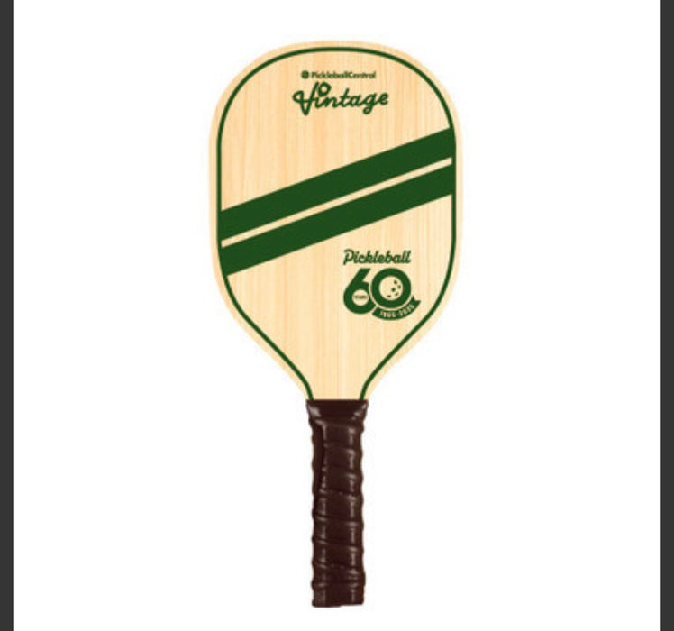 60th Anniversary Vintage Wood Pickleball Paddle