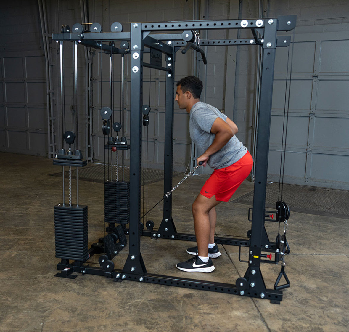 Body-Solid Functional Trainer Attachment with Weight Stacks