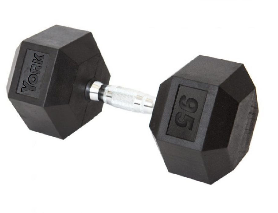 YORK Rubber Hex Dumbbell — FROGSHOP