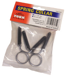 YORK 1” Spring Collars With Rubber Grips (Pair)