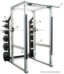 STS Power Rack With Hook Plates, White