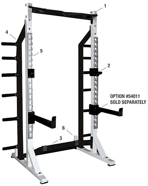 STS Self Standing Half Rack, White