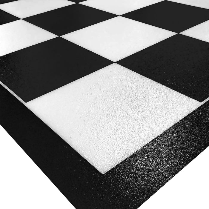 Imaged Parking Pad 75 Mil Ceramic Black and White Checkerboard