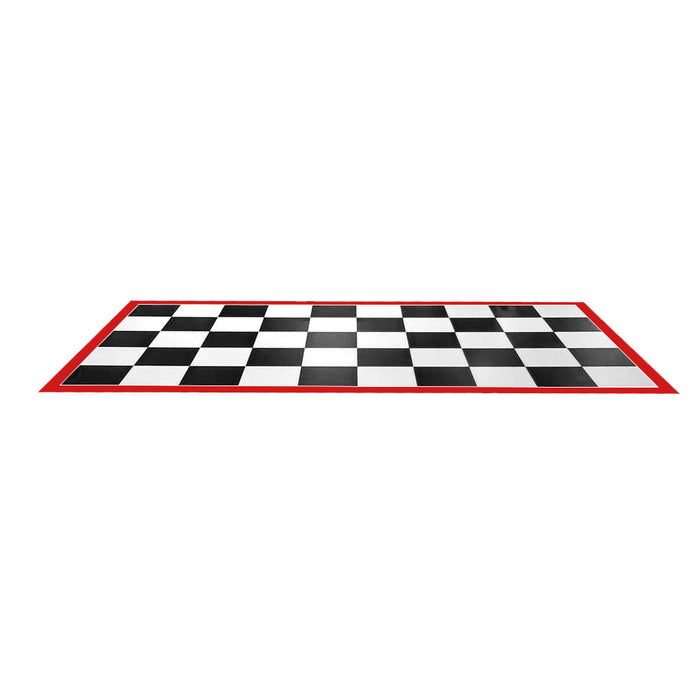 Imaged Parking Pad 75 Mil Ceramic Black and White Checkerboard