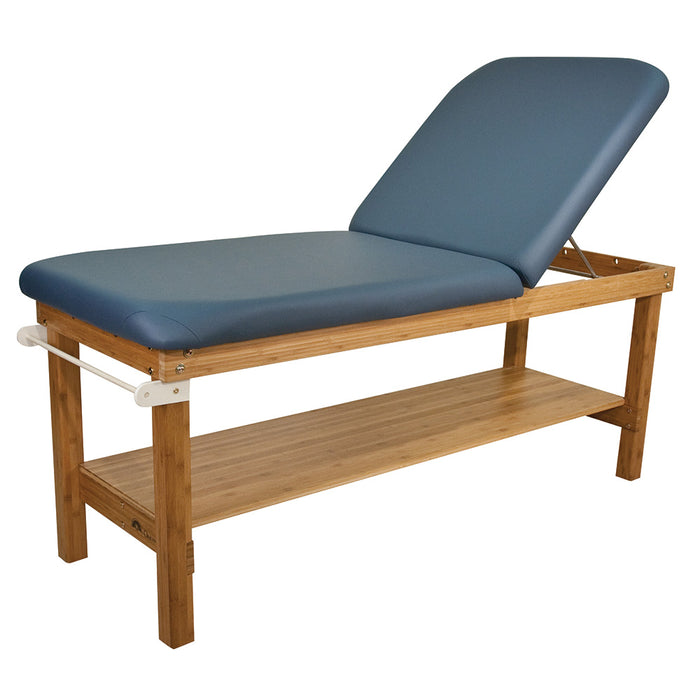 Powerline 30" Treatment Table with Shelf - Backrest and 27" Shelf