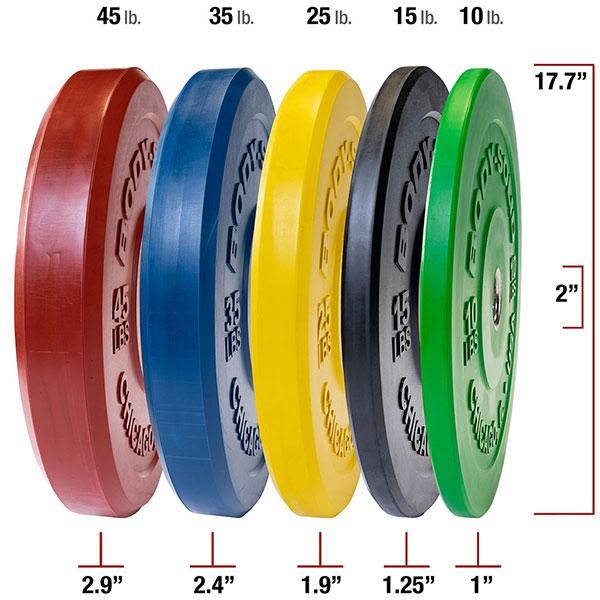 260 lb. Chicago Extreme Color Bumper Plate Set