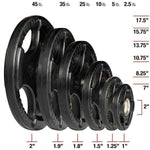 255 lb. Rubber Grip Olympic Plate Set