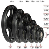 455 lb. Rubber Grip Olympic Plate Set