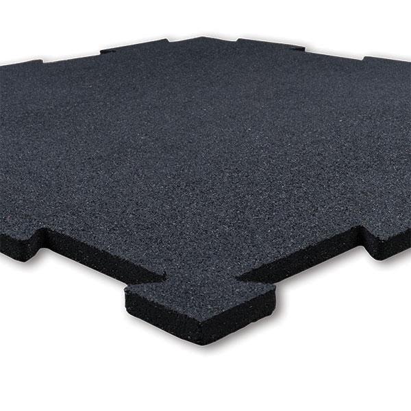 Body-Solid Tools Interlocking Rubber Flooring 4 Pack, Black