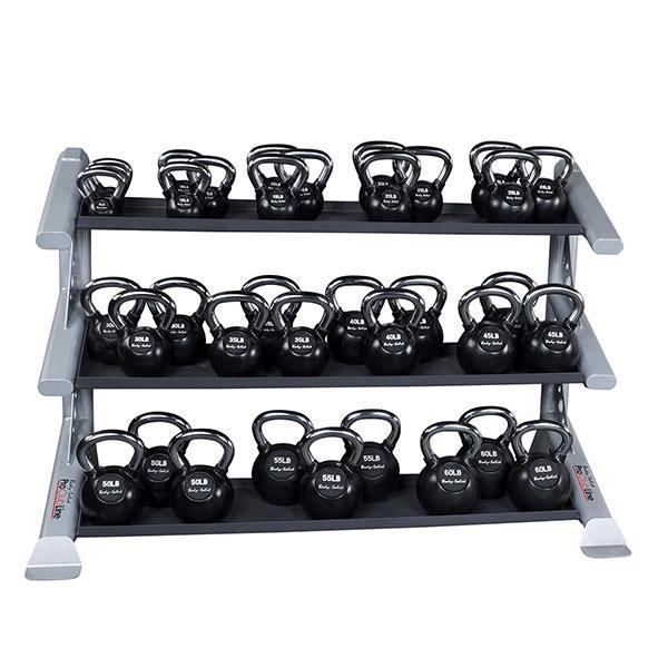 Pro ClubLine Modular Storage Rack with 3 Kettlebell Tiers