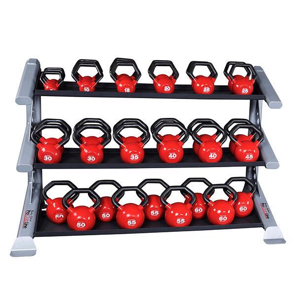 Pro ClubLine Modular Storage Rack with 3 Kettlebell Tiers
