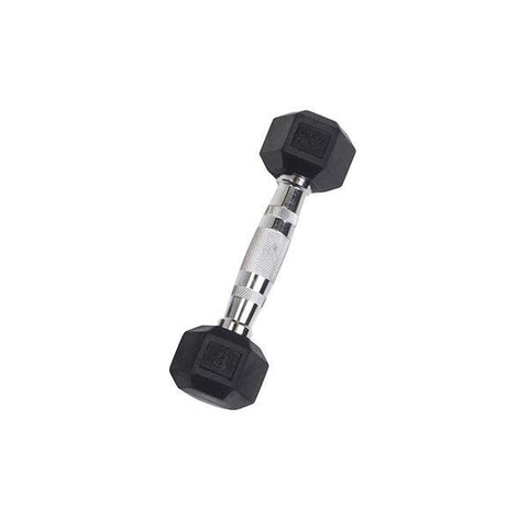 Body-Solid Rubber Hex Dumbbell (3-30 lb.)