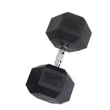 Body-Solid Rubber Hex Dumbbell (35-120 lb.)