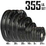 355 lb. Rubber Grip Olympic Plate Set