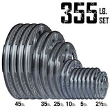 355 lb. Gray Grip Olympic Plate Set