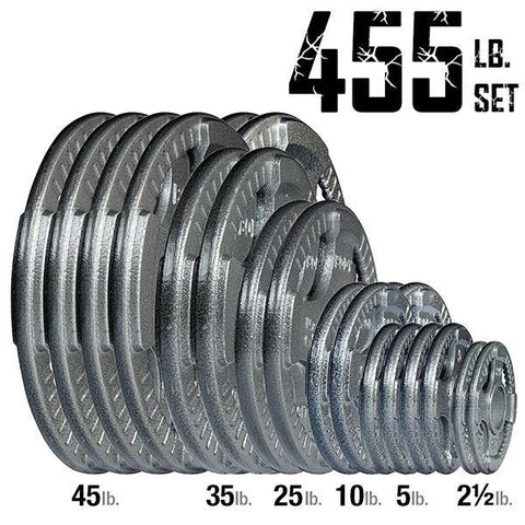 455 lb. Gray Grip Olympic Plate Set