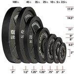 300 lb. Cast Iron Olympic Weight Set with 7ft. Olympic Bar, Collars