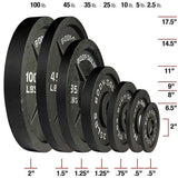 400 lb. Rubber Grip Olympic Weight Set (with 7ft. Olympic Bar, Collars)