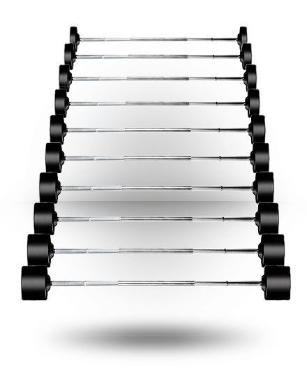 Rubber Fixed Weight Straight Barbell Set — FROGSHOP