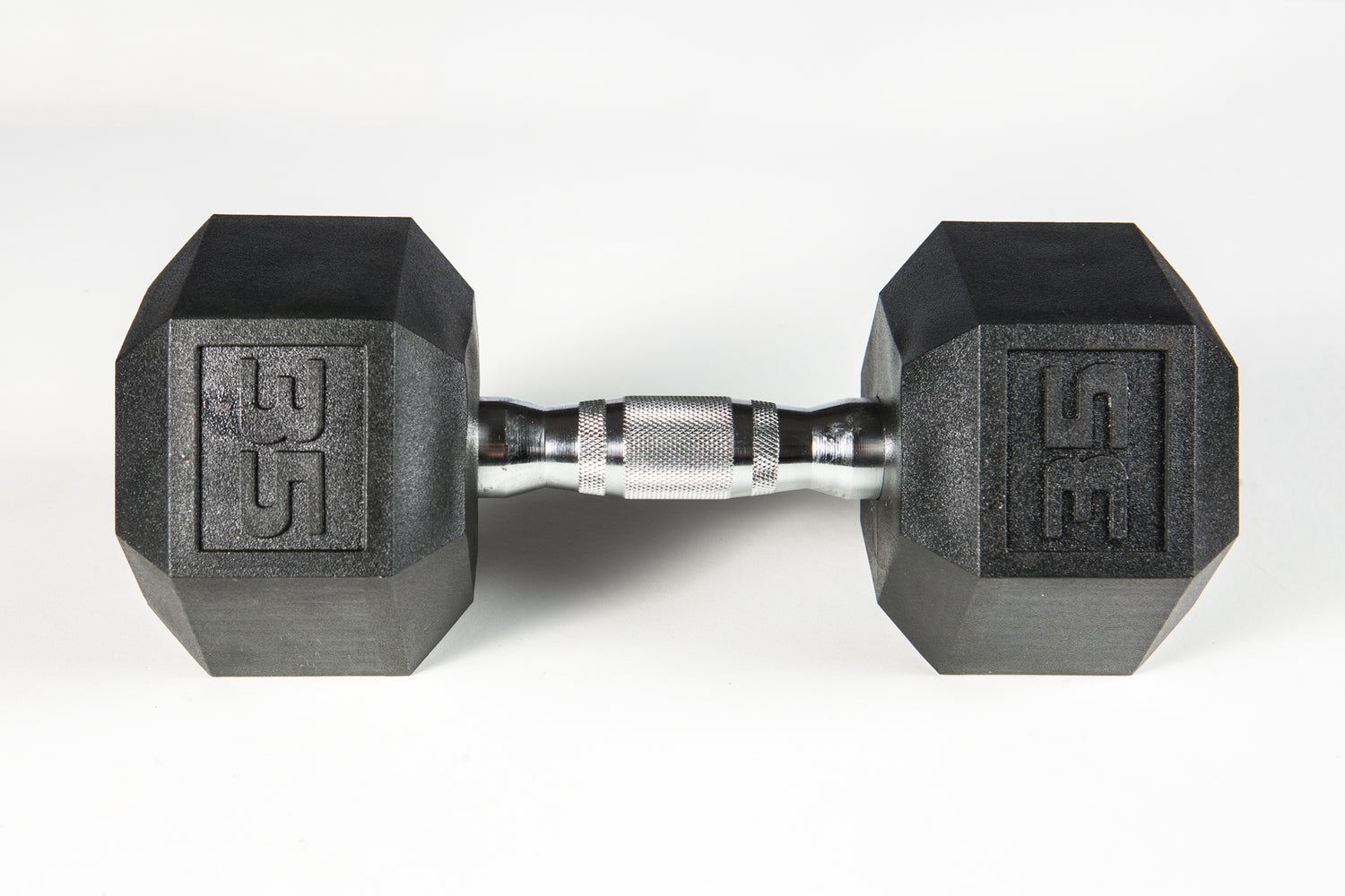 YORK PVC Hex Dumbbell, Chrome Ergo Handle