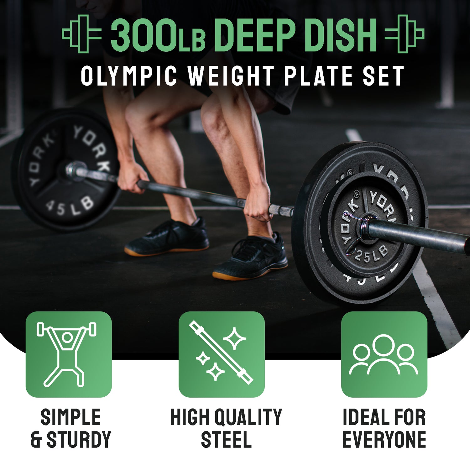 Deep Dish Olympic Weight Plate Set