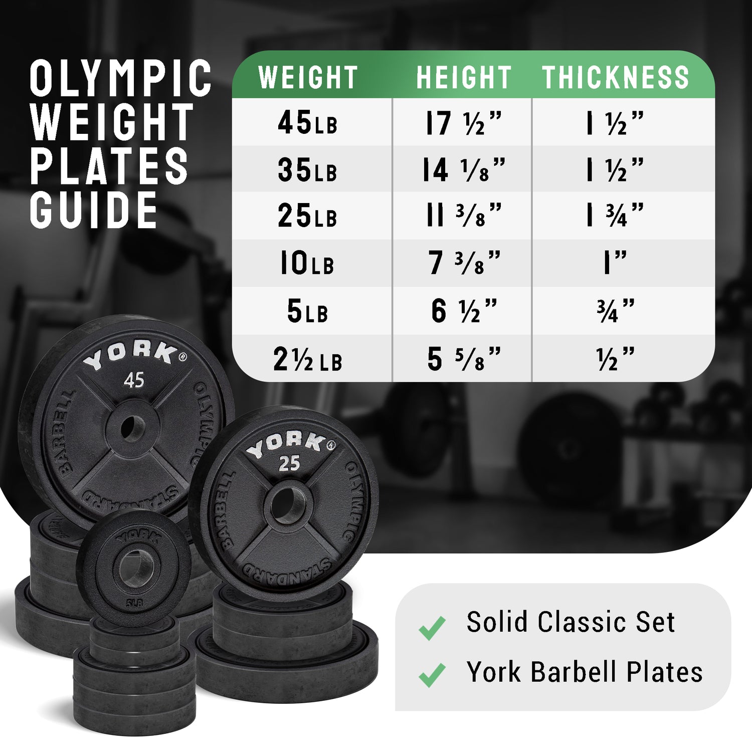 Cast Iron Olympic Weight Plate Set