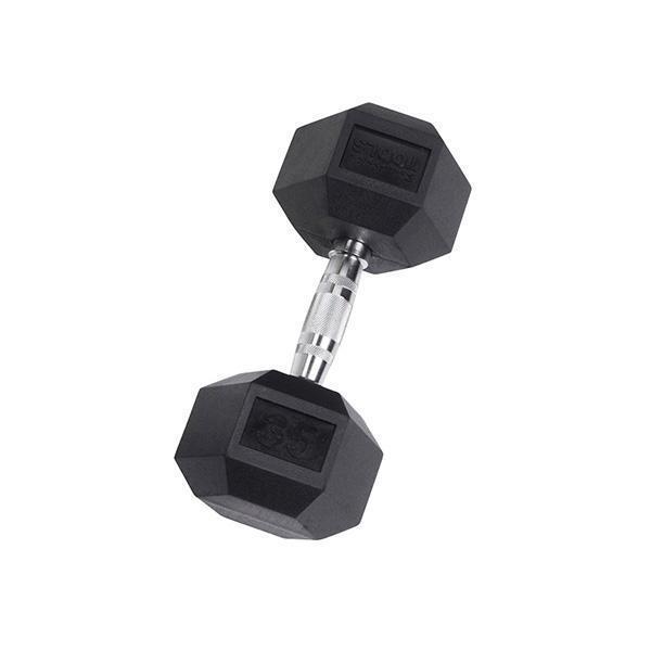 YORK Rubber Hex Dumbbell (35-125 lb.)