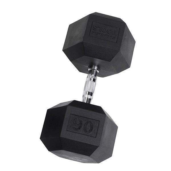 YORK Rubber Hex Dumbbell (35-125 lb.)