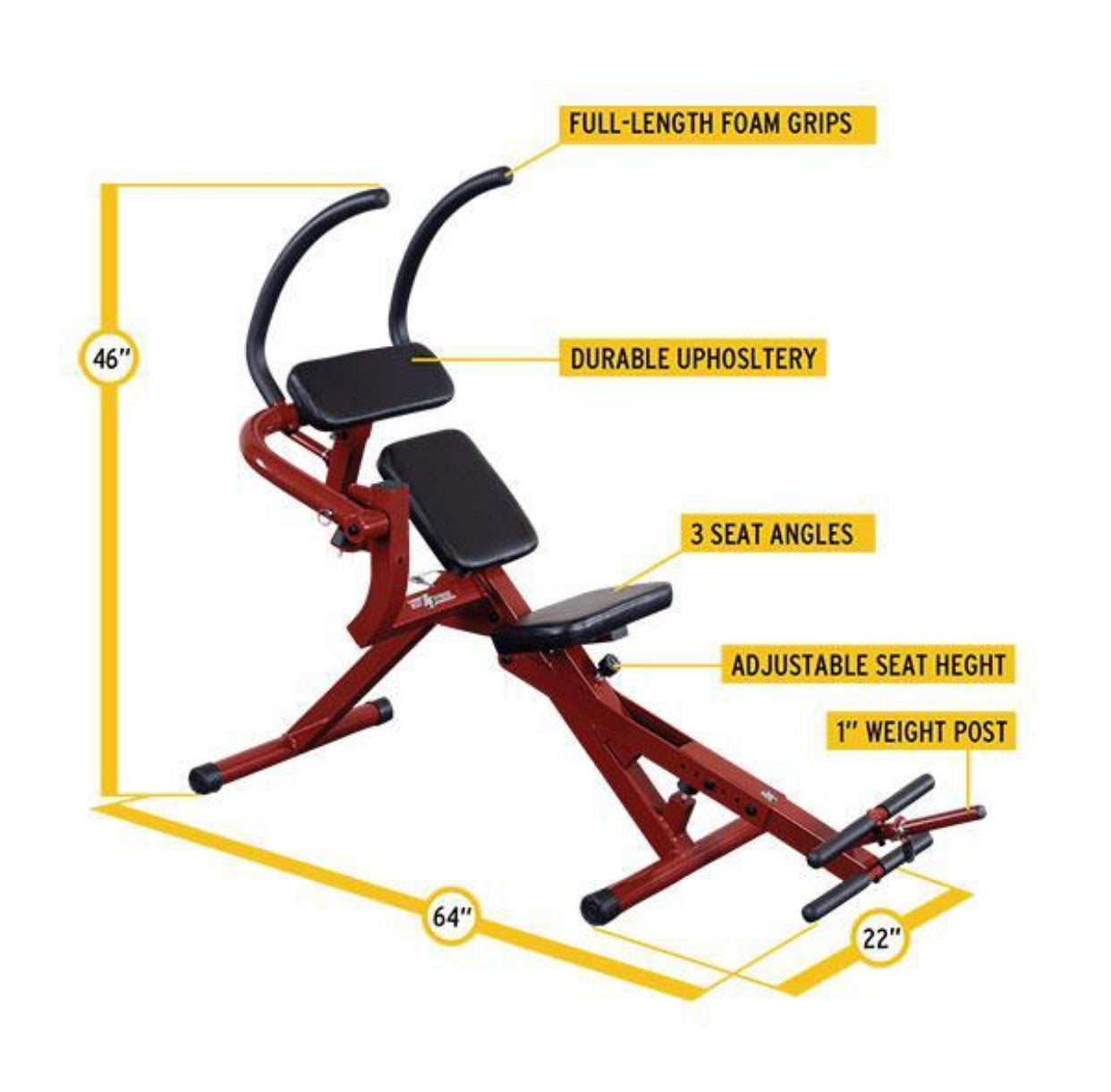 Best Fitness Semi-Recumbent Ab Bench